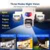 DIFANG 12MP 4G WiFi Solar PTZ Camera, 3 Screen Display 10X Zoom, Complete Wireless Outdoor Security, No Power Cable Needed